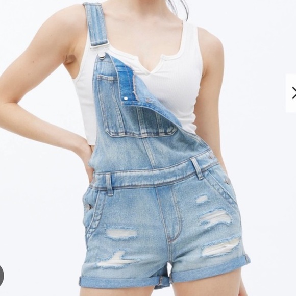 Bluenotes Distressed Shortalls - Picture 1 of 3
